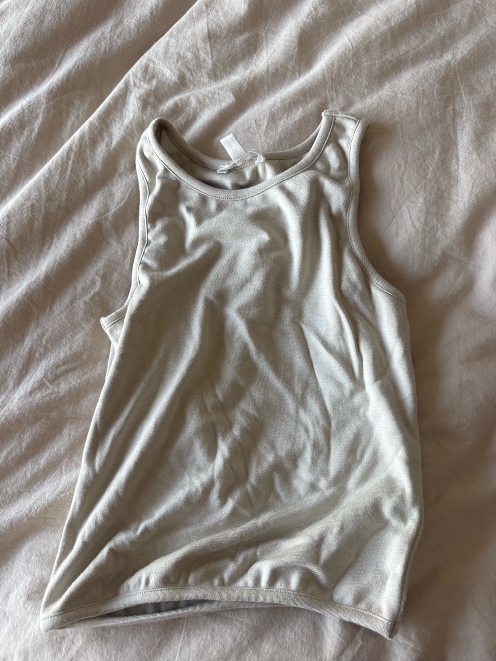 Splendid Cream Ribbed Tank Top